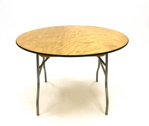 4' Diameter Banqueting Table - Varnished Top - BE Furniture Sales