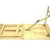 6X26T 5 Folded with One Leg Open 6' x 2"6' Wooden Trestle Table - BE Furniture Sales