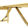 Very sturdy 6' x 2' 6" tongue and groove trestle table with wooden folding legs - BE Event Hire