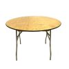 6' ft Round Folding Varnished Banquet Table - BE Furniture Sales