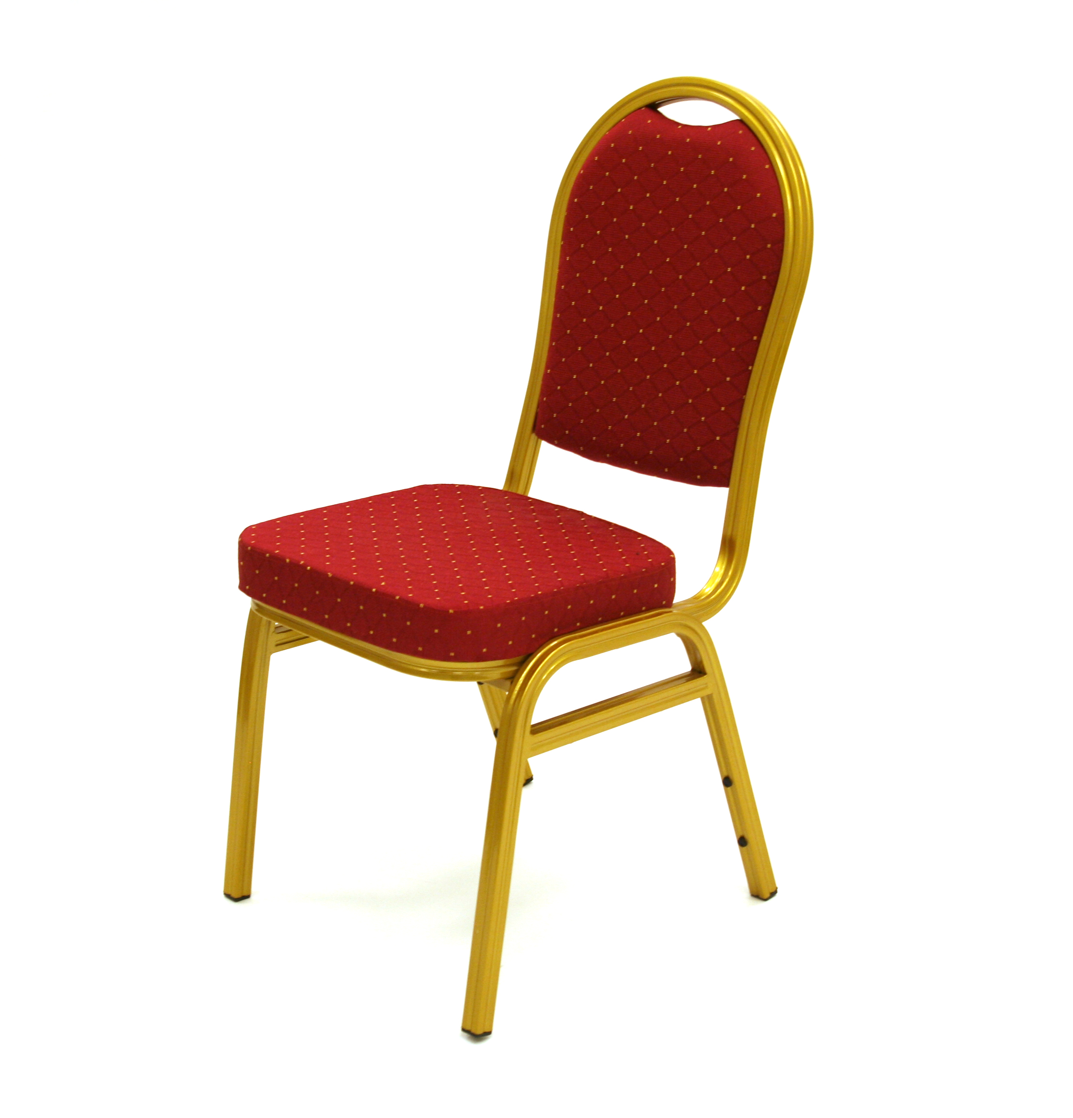 Red Aluminium Banqueting Chair Gold Frame BE Furniture Sales
