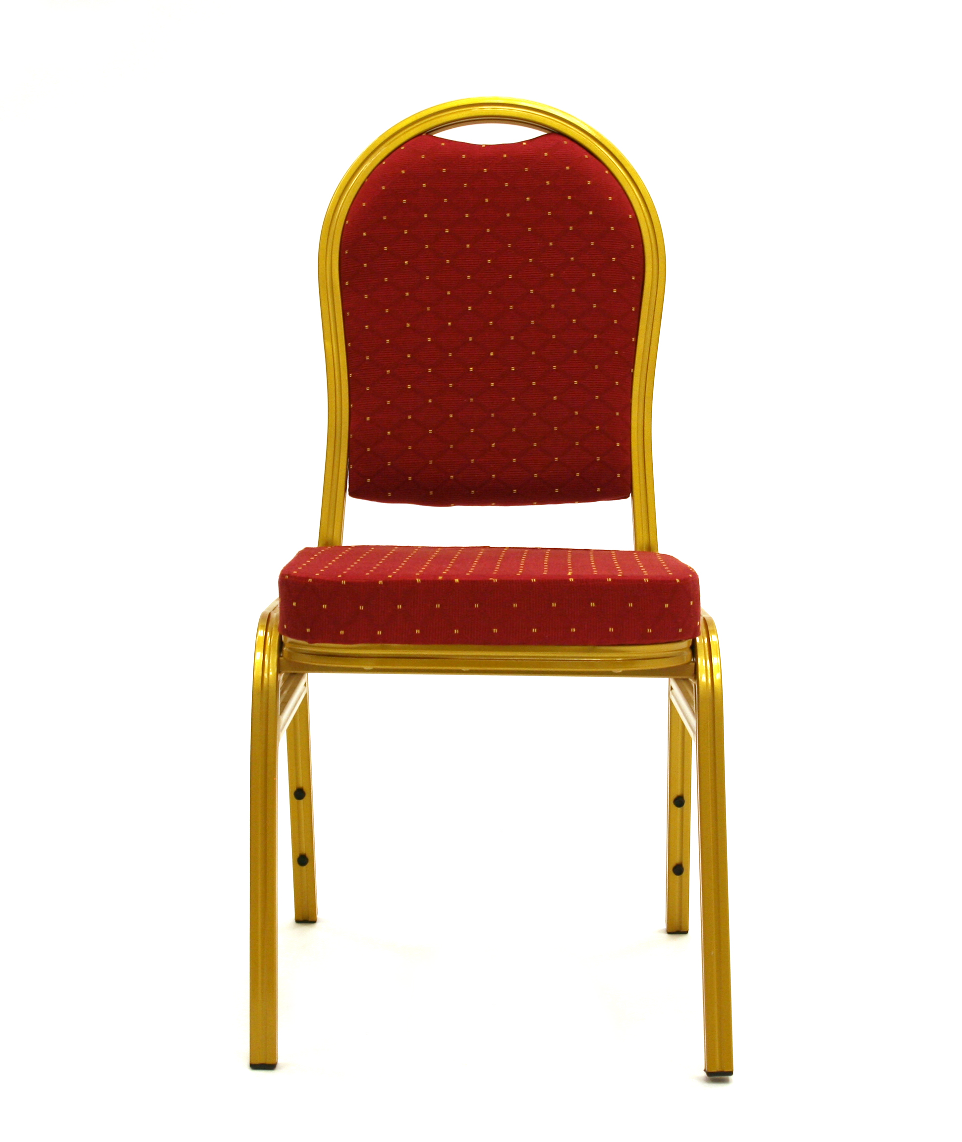 Red Aluminium Banqueting Chair Gold Frame BE Furniture Sales