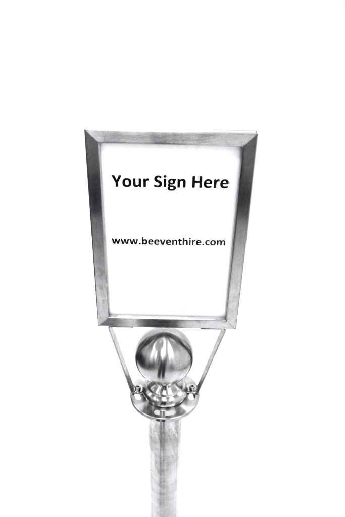A4 Sign Holder (Portrait) Barrier Post Sign BE Furniture Sales