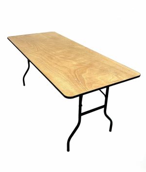 6'x 2'6'' Varnished Wooden Table - BE Furniture Sales