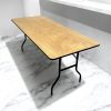 V6X26T Varnished Table 6ft x 2'6'' Varnished Wooden Table
