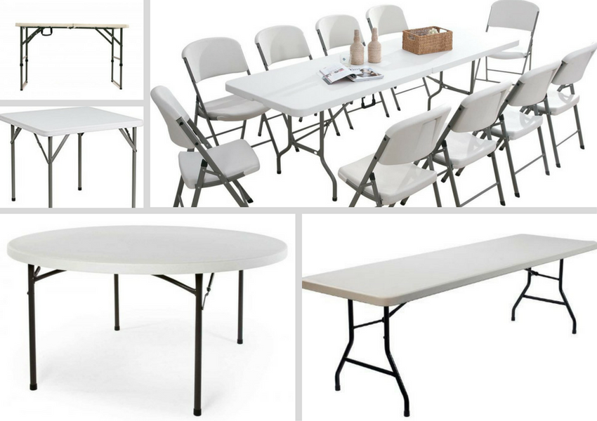 Buy White Plastic Trestle Tables - BE Furniture Sales