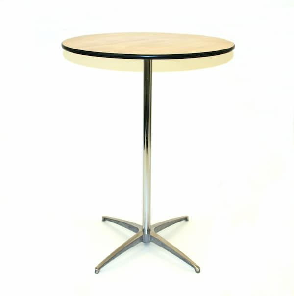 2 ft 6 Round Table - Metal Upright - BE Furniture Sales
