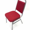 Red Banqueting Chairs with Silver Frame - Budget - BE Furniture Sales