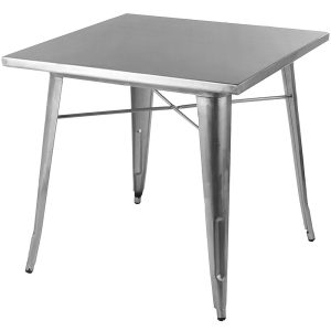 Gun Metal Tolix Table - 70 cm x 70 cm - Cafe's, Bars, Home, Bistros - BE Furniture Sales