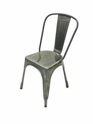 Gun Metal Silver Tolix Chairs - Cafe's, Bistros - BE Furniture Sales