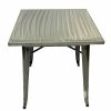 Silver Gun Metal Tolix Tables Gun Metal Tolix Table - 70 cm x 70 cm - Cafe's, Bars - BE Furniture Sales