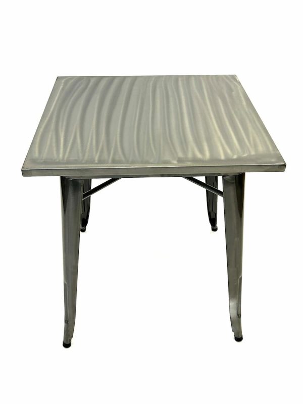 Gun Metal Tolix Table - 70 cm x 70 cm - Cafe's, Bars - BE Furniture Sales