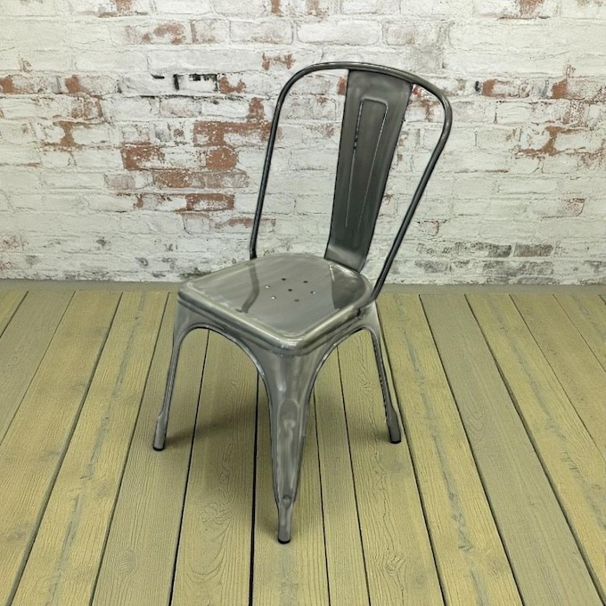 Silver Metal Tolix Chairs Silver Metal Tolix Chairs - BE Furniture Sales