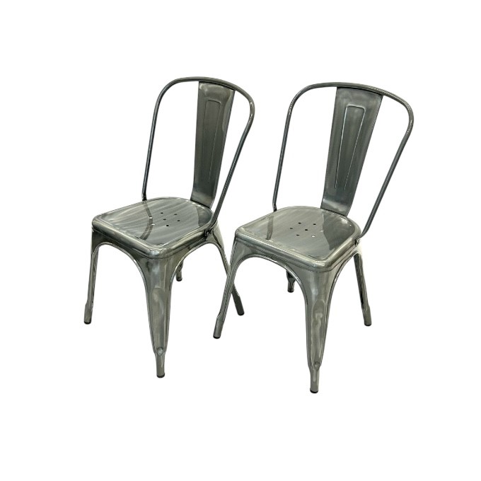 Silver Metal Tolix Chairs Silver Metal Tolix Chairs