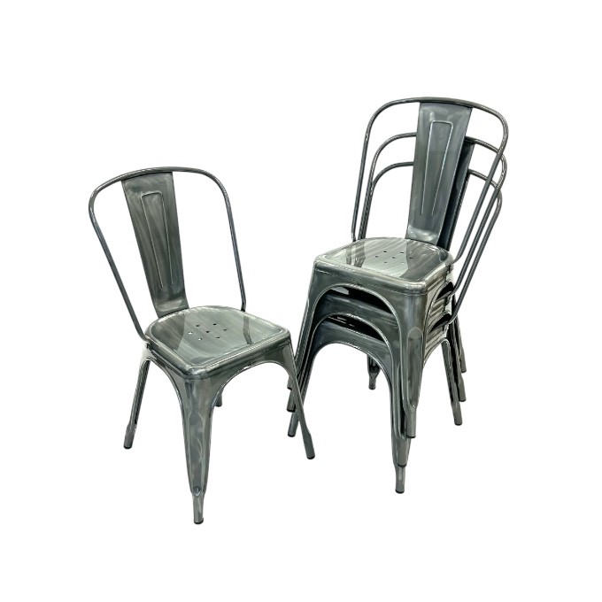 Silver Metal Tolix Chairs Silver Metal Tolix Chairs
