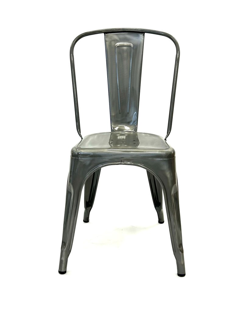 Gun Metal Silver Tolix Chairs Cafe's, Bistros BE Furniture Sales