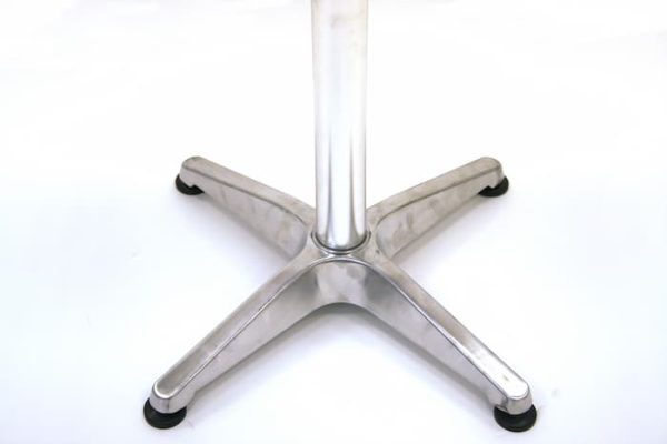 Aluminium Square Pedestal Table - 60cm - Base View - BE Furniture Sales