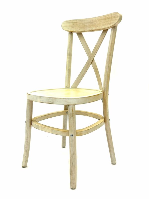 Farmhouse Limewash Crossback Chairs - Distressed Chairs - BE Furniture Sales