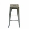 Silver Metal Tolix Bar Stool Silver Metal Tolix Bar Stools - Bar, Cafe's, Bistros - BE Furniture Sales
