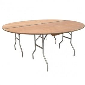 7 ft Round Banqueting Table - Varnished Top - BE Furniture Sales