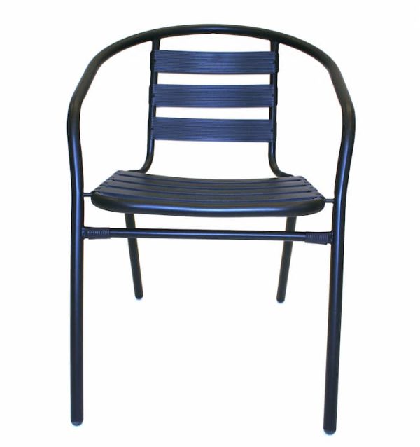 Black Steel Chair - Front View - BE Furniture Sales