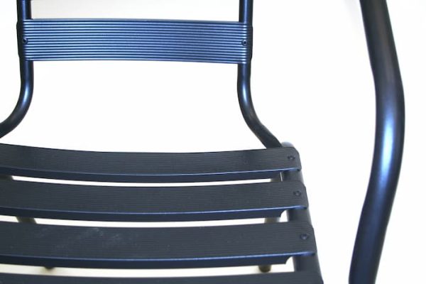 Black Steel Chair - Seat Close Up - BE Furniture Sales