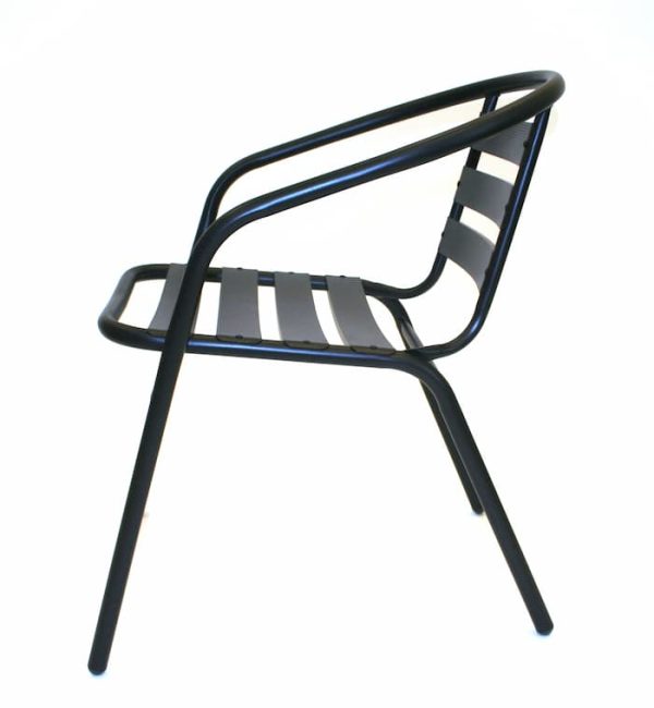 Black Steel Chair - Side View - BE Furniture Sales