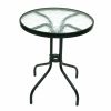 Buy Black Framed Glass Bisto Garden Table Glass Garden Table - Black Frame, 60cm Dia - BE Furniture Sales