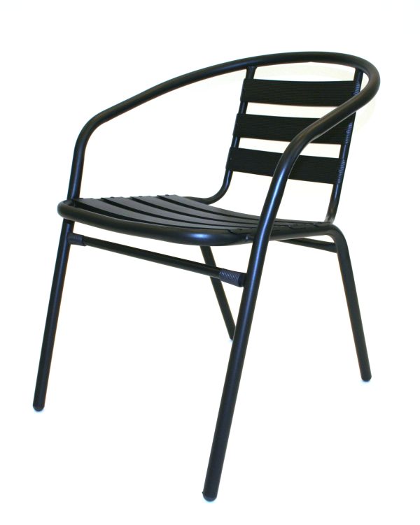Black Steel Chairs - Cafe's, Bistros or Home - BE Furniture Sales
