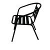 SC-027 4 Black Steel Chairs