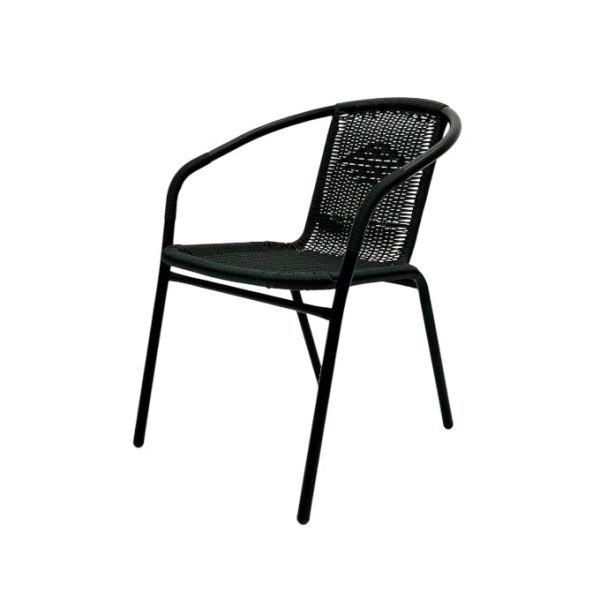 Black Framed Rattan Chairs