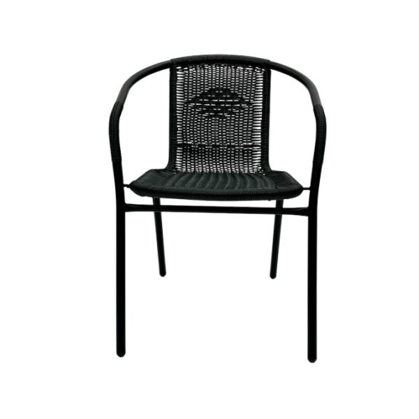 Black Framed Rattan Chairs