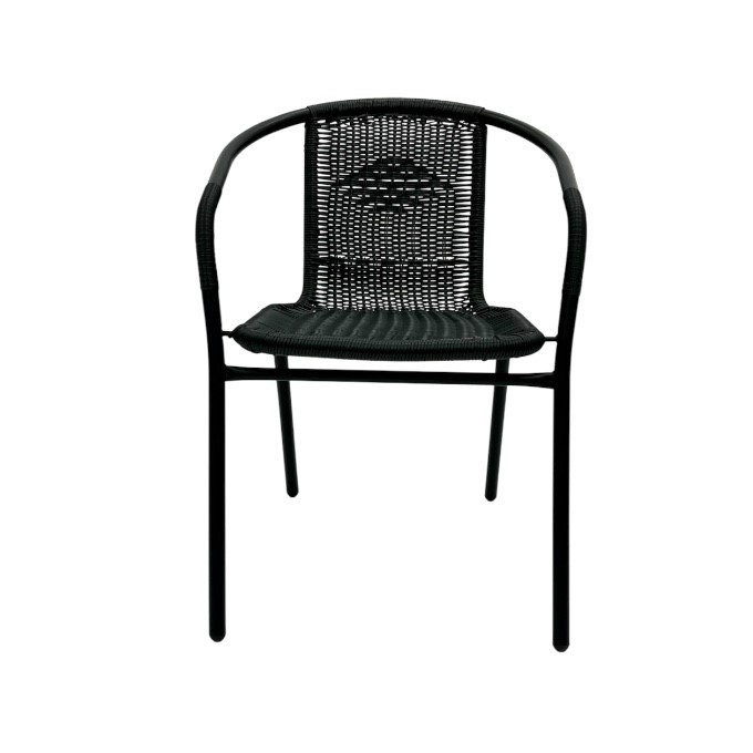 Black Framed Rattan Chairs
