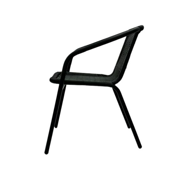 Black Framed Rattan Chairs