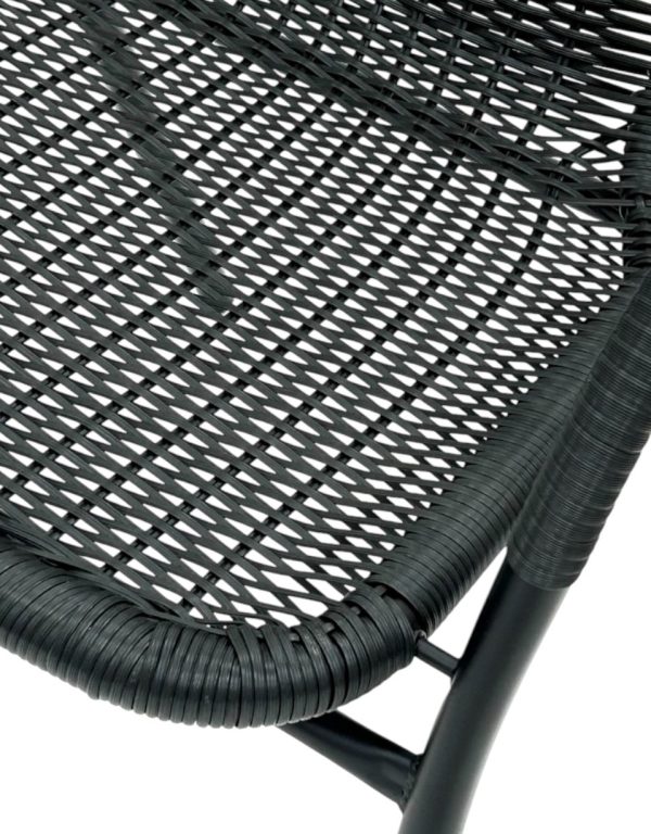 Black Framed Rattan Chairs