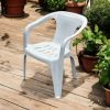 White Slatted Patio Chair White Slatted Patio Chair - BE Furniture Sales