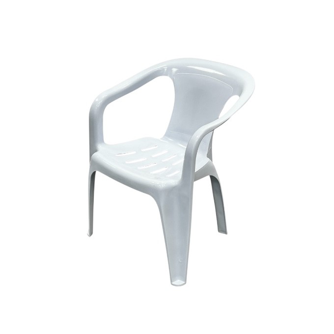 White Slatted Patio Chair