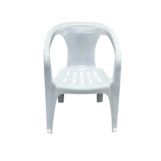 White Slatted Patio Chair