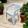 White Slatted Patio Chair White Slatted Patio Chair