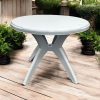 Round White Patio Table Round White Patio Table - BE Furniture Sales
