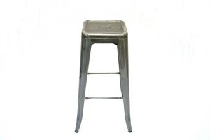 fish & chip shop silver metal tolix stools - BE Furniture Sales