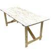 6X26DT Limewash Trestle Table 1 Distressed Limewash Trestle Tables