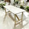 6x3 Distressed Table Distressed Limewash Trestle Table