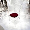 CC-05 Crystal Chiavari Chair Red Pad Crystal Chiavari Chairs