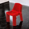 XH-8088CR Chair X4 Red Plastic Stacking Chairs