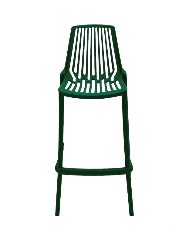 Green Plastic Stacking Bar Stools