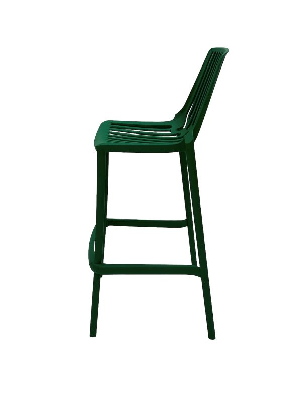 Green Plastic Stacking Bar Stools