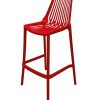 XH-8088HR 1 Red Plastic Bar Stools