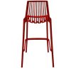 XH-8088HR 5 Red Plastic Bar Stools