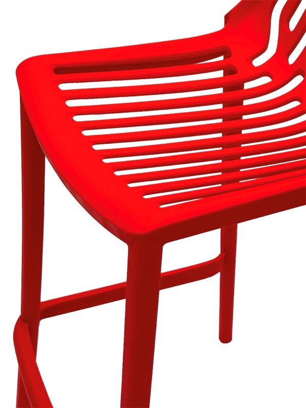 Red Plastic Bar Stools